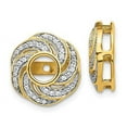 thumbnail image 2 of 14K Yellow Gold Diamond Love Knot Earring Jackets 4.50 mm Opening for Stud Earrings (0.252Cttw), 2 of 4