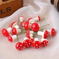 thumbnail image 2 of HEVIRGO 50Pcs Champignon Ornement Réaliste Festif Décoratif Délicieux Mini Champignon Miniature Rouge pour Fête, 2 of 10