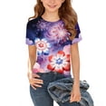 thumbnail image 2 of Odeerbi Chicos Niñas 4 de Julio Camiseta Manga Corta Bandera Americana Día de La Independencia Tee Gráfica, 2 of 6