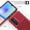 thumbnail image 4 of Slim Hard PC Case Compatible with Samsung Galaxy A05s, PU Leather Card Holder Back Case Kickstand Shock-absorbing Car Magnetic Case Cover Designed for Samsung Galaxy A05s, Red, 4 of 7