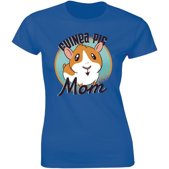 Funny Guinea Pig Mom Li'l Cute Pet Animal Women's Mothers Days Gift T-Shirt