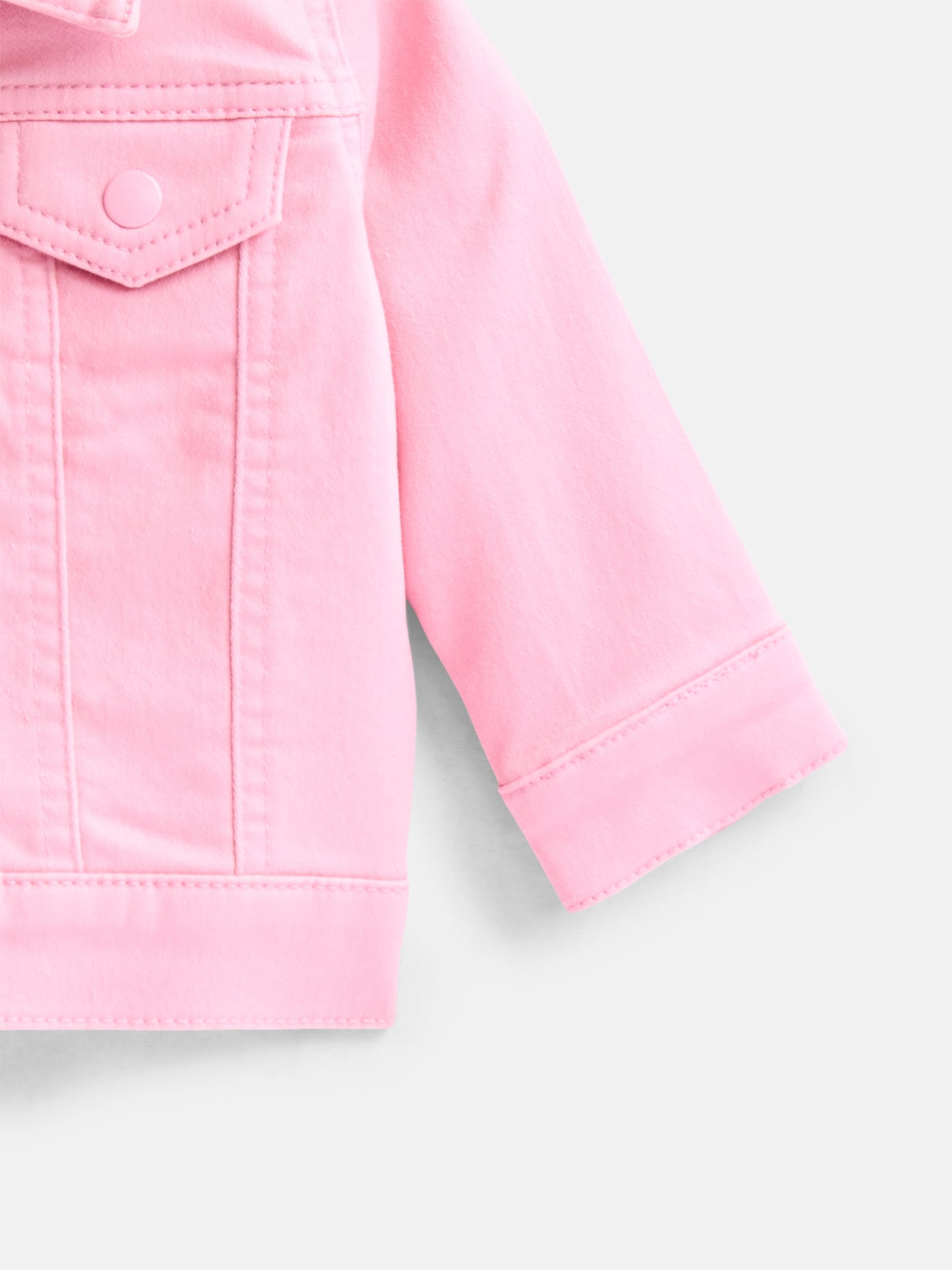 Wonder Nation Baby Girls Denim Jacket with Long Sleeves, Sizes 0/3M-24M