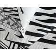 thumbnail image 4 of Ambesonne African Quilted Bedspread Set 3 Pcs, Native Tribal, King Size, Black and White, 4 of 5