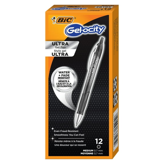 BIC Gel-ocity Ultra Retractable Gel Pens, 12 Count