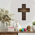 thumbnail image 6 of Solid Wood Carved Easter Ornament Religious Wall Hanging Decor Ready to Hang for Home Church Easter Decoration, 6 of 6