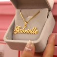 thumbnail image 1 of Cadena de caja, joyería personalizada, collar con colgante de nombre personalizado para mujeres y hombres, gargantilla con placa de identificación cursiva hecha a mano, bisutería, regalo BFF Tan Jianjun unisex, 1 of 1