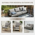thumbnail image 3 of Giantfurnni Outdoor Deep Seat Cushion 24 X 24 X 6 Inch, Pack of 1, Patio Furniture Cushions with 6 Inch Foam Waterproof & Fade Resistant Perfect for Wicker Chair, Sofa, Couch, Gray, 3 of 8