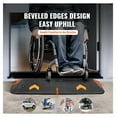 thumbnail image 2 of Rubber Threshold Ramp 1 Inch, Wheelchair Ramp for Doorway, 33069 lbs Capacity Curb Ramp, Non-Slip Textured Rubber Ramp for Scooter & Wheelchair Access, 2 of 6