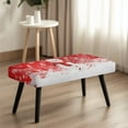 thumbnail image 4 of Yuyamidu Snowman Bench Cover for Dining Table Cute Bench Covers Slipcover with Elastic Edge Easy to Install Rectangle Seat Protector Gift for Holiday, 4 of 8