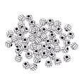 thumbnail image 5 of BLESIYA 6x50 Pieces Volleyball Design Round Acrylic Loose Large Hole Beads for Beading 6 Pcs, 5 of 8
