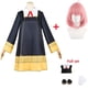 thumbnail image 2 of Anime SPY X FAMILY Anya Forger Cosplay disfraz negro vestido uniforme conjunto completo medias Halloween carnaval fiesta niños ropa 130 Gao Jinjia LED, 2 of 2