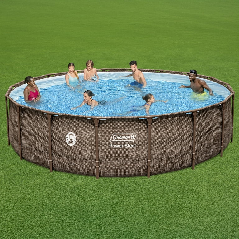 Coleman Power Steel 18' x 48” Round Metal Frame Above Ground Pool