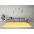 thumbnail image 3 of Ahgly Company Indoor Round Abstract Yellow Contemporary Area Rugs, 4' Round, 3 of 4