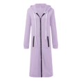 thumbnail image 4 of Pyhlmscde Women's Solid Color Button Long Sleeve Cardigan Coat, Womens Tops, Winter Clothing for Women, Trench Coat Women, 4 of 5