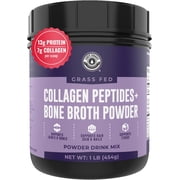 Left Coast Performance Collagen Peptides Bone Broth Powder for Skin & Joint Health Support, Unflavored, 16 oz