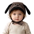 thumbnail image 6 of Hessimy Baby Dog Face Knit Bonnet Hat with Floppy Ears,Winter Warm Earflap Cap with Chin Ties, 6 of 8
