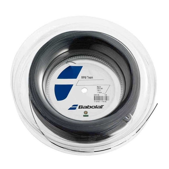 Bobina de Cuerda de Tenis Babolat RPM Team (Negra) (16g-1.30mm) (200m)