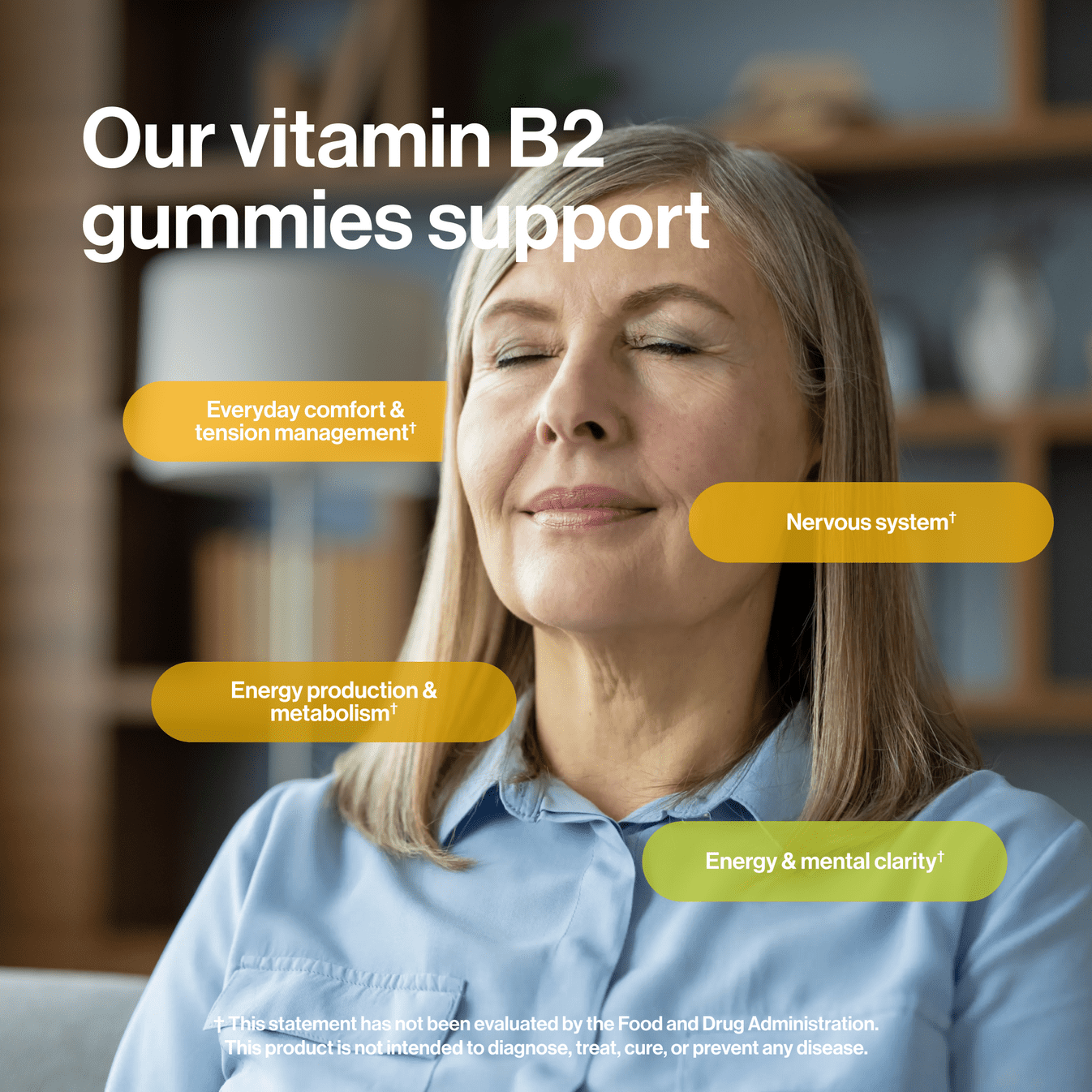 Kindnature Vitamin B2 Gummies – Riboflavin 400mg Supplement for Kids & Adults – Vegan, Non-GMO, Gluten & Soy-Free (30 Day Supply)