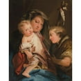 thumbnail image 2 of Giovanni Domenico Tiepolo 12x14 Gold Ornate Wood Frame and Double Matted Museum Art Print Titled - The Madonna and Child with the Infant St John the Baptist, 2 of 4