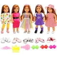 thumbnail image 1 of Ropa y accesorios BARWA para muñecas American Doll 5 conjuntos de ropa 2 pares de zapatos, 1 of 3