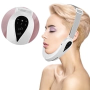 Electric V-Face Shaping Massager,Micro-Current Facial Lifting Slimming,V-Face-Lift Belt,Double Chin Shaping Massager,White