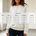 thumbnail image 4 of yillto Womens Cable Knit Sweater Top Long Sleeve Crewneck Pullover Warm Fall Winter Loose Sweaters Tops, 4 of 7
