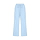 thumbnail image 4 of Pantalones de cintura alta y pierna ancha con cordón para mujer - Pantalones rectos elásticos de poliéster con bolsillos, 4 of 5