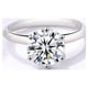 thumbnail image 4 of Anillo de boda Moissanite, anillo de compromiso clásico para mujer, plata de ley 925, 4 of 5