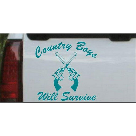 Country Boys Will Survive Car or Truck Window Decal Sticker