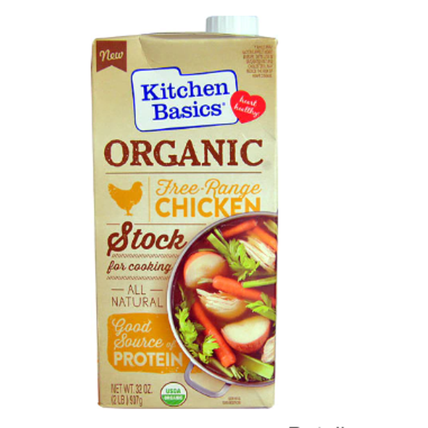 Kitchen Basics Organic Free Range Chicken Stock Gluten Free 32 fl oz