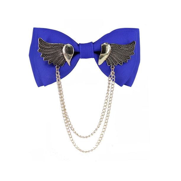 Sonducket Bowknot Pajarita Hecha a mano Moda Metal Alas doradas Accesorios de joyería Decoración Anfitrión Boda Novio Negro H3112-2 Accesorios de disfraces Azul H3112-6 Sonducket AP009821-06B