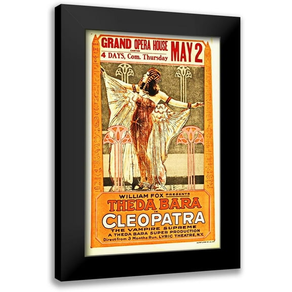 Hollywood Photo Archive 10x14 Black Modern Framed Museum Art Print Titled - Theda Bara, Cleopatra Poster