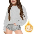 thumbnail image 2 of Cozy Sherpa Lined Pullover Hoodie, Soft Long Sleeve Sweatshirt for Kids Girls and Boys, Winter Warm Wear, 2 of 8