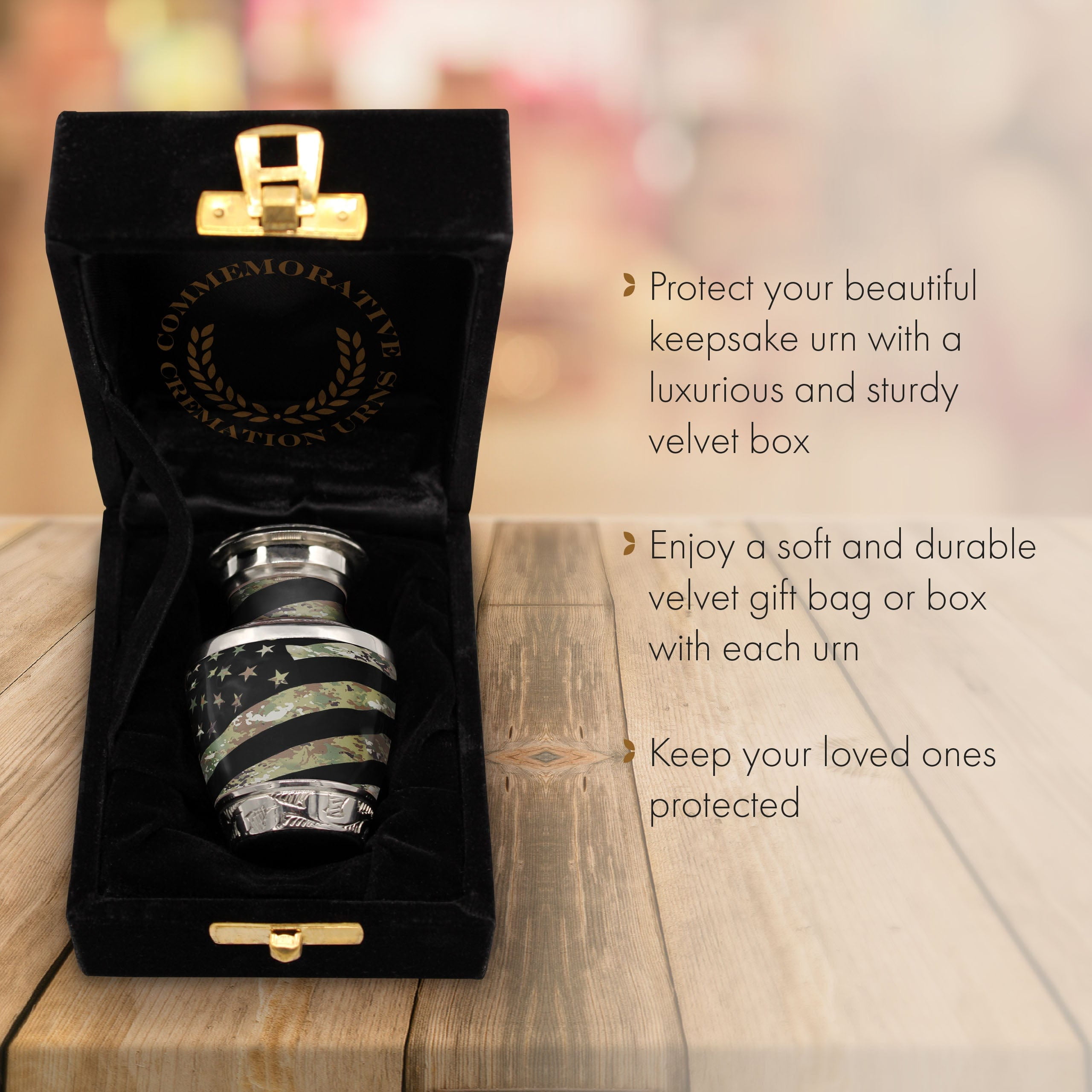 Army OCP Flag Military Cremation Urns for Human Ashes Adult Urns for