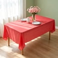 thumbnail image 5 of Disposable Solid Color Tablecloth Red, 107.87x53.93in Rectangular for Party Wedding Restaurant Home Decor, 5 of 6