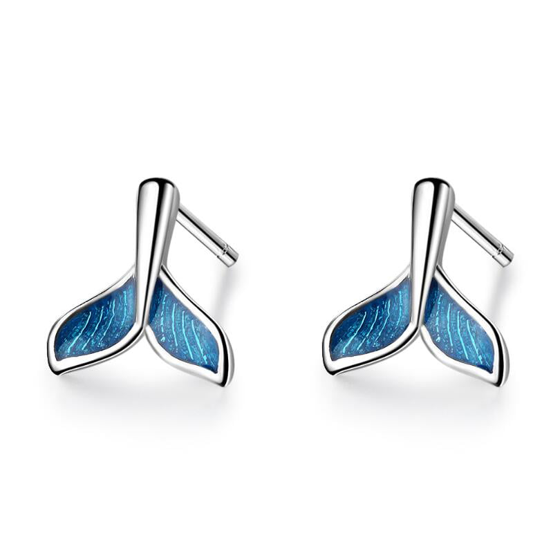 Blue Mermaid stud earrings