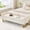 Beige, variant on Hobooment 67" Large Upholstered Teddy Storage Ottoman Bench, End of Bed Storage Bench with Rolled Arms for Bedroom,Beige