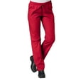 thumbnail image 3 of Maevn Red Panda Women's Curved Mock Wrap Top & Full Elastic Cargo Pant Scrub Set, 3 of 5