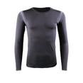 thumbnail image 5 of Fall Shirts for Men Men Fashion Elastic Slim Breathable Thermal Underwear Mesh Sweatshirt Top Blouse, 5 of 8