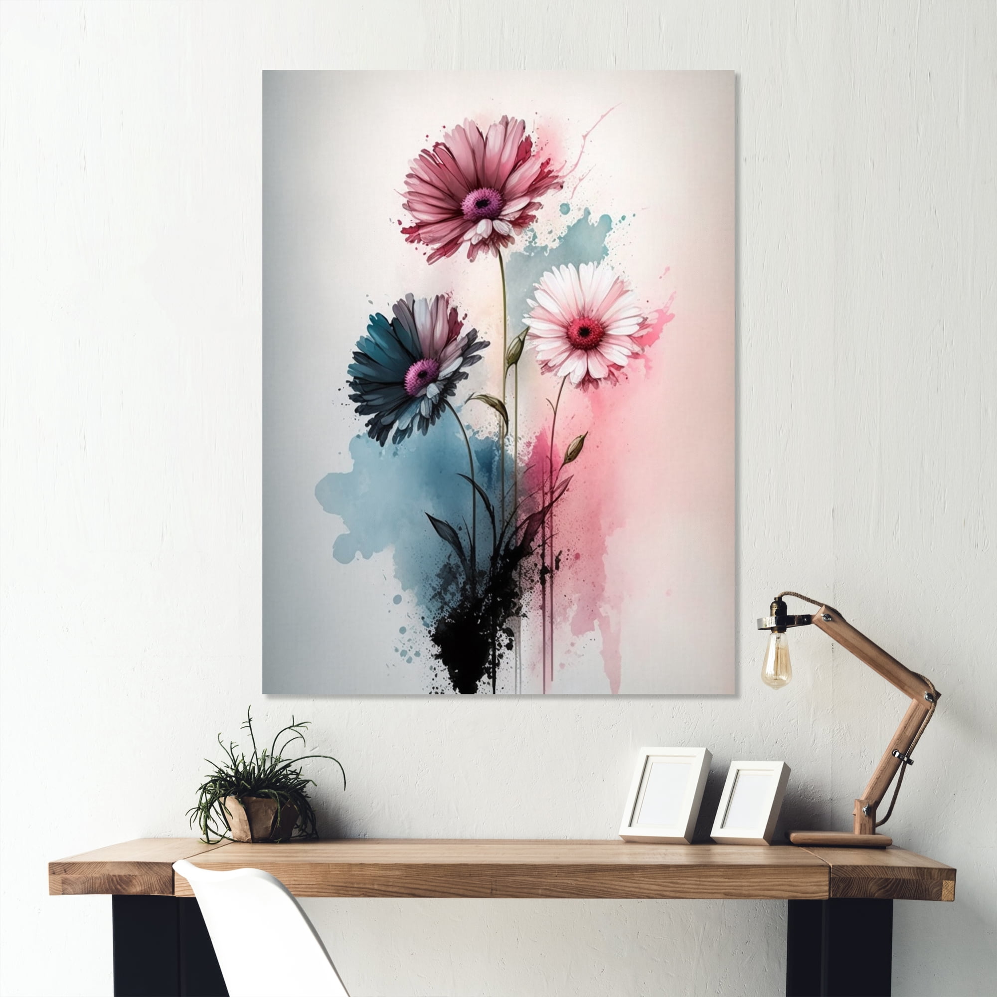 Designart Flower Gerbera I Canvas Wall Art