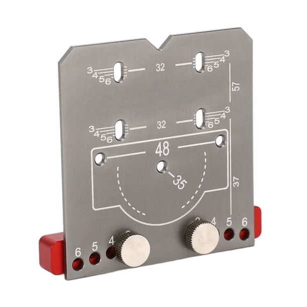 Plantilla de Perforación de Bisagra de 35 mm Guía de Orificios Herramientas Para Trabajar la Madera, Guía de Perforacia de Orificios de Aliacio de Aluminio Localizador