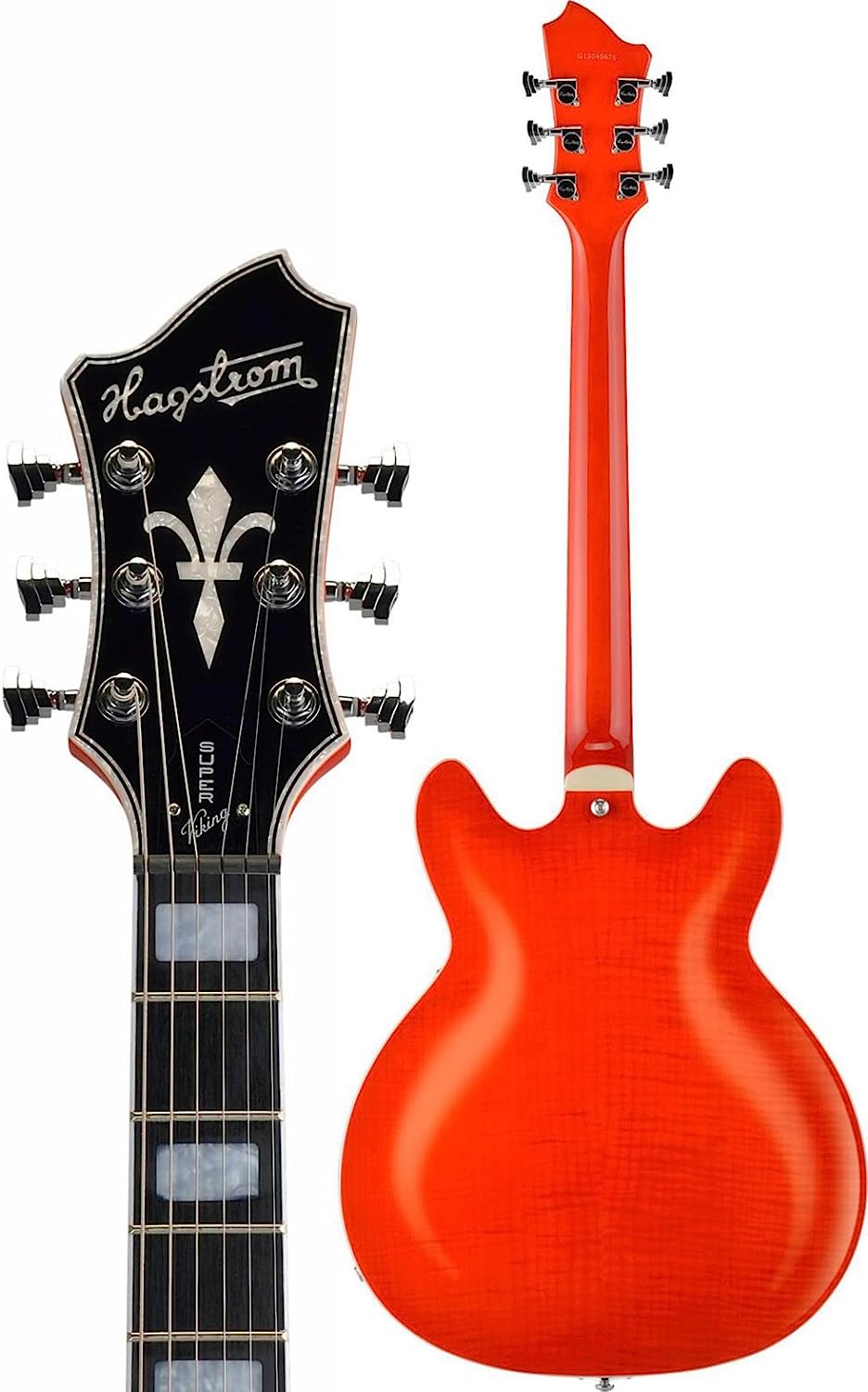 Hagstrom Super Viking Flame Maple Electric Guitar Mandarin