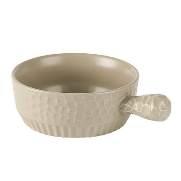 Qeeadeea Bouillon Cups, French Onion Soup Bowls With Handles, French Onion Soup Crocks Oven Safe, Microwave Soup Bowl, Soup Mug-Khaki-15x15x6cm, 600ml