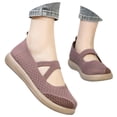 thumbnail image 3 of VeFlora Women's Breathable Mesh -On Walking Shoes, Lightweight Casual Sneakers, Comfortable Flat Footwear for All-Day Wear, Non-, Multi-Color Options(Pink/41), 3 of 8