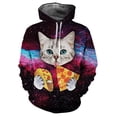 thumbnail image 3 of Sudadera con capucha con estampado 3D de gato divertido y relámpago para hombre, sudadera con capucha con estampado animal lindo e informal, tendencia urbana, sudadera de manga larga de otoño, 3 of 4