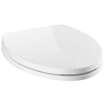 thumbnail image 1 of Asiento de inodoro alargado con parachoques de asiento antideslizante, color blanco, 1 of 8