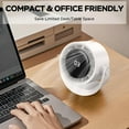 thumbnail image 4 of Personal Desk Fan, Strong Turbo Quiet Small USB Fan, 360° Rotate & 5 Speeds Adjustable, 17hrs Running, 4000mAh Battery Operated Portable Fan with LED Display for Home Office Desktop-White, 4 of 7