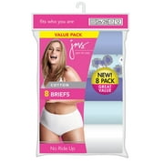 Just My Size Women`s Cotton TAGLESS Brief Panties — 8-Pack, 9, Assorted