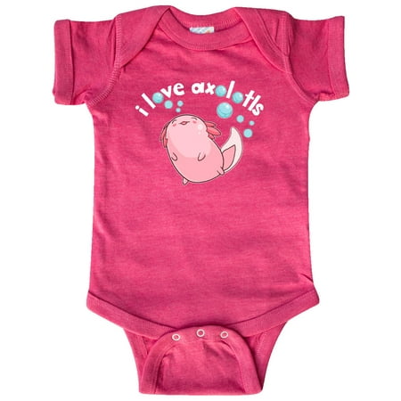 

Inktastic I Love Axolotls with Bubbles Gift Baby Boy or Baby Girl Bodysuit