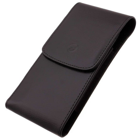 Case Belt Clip For ZMax 11 - Leather Holster Cover Pouch Vertical Carry Protective Black for Consumer Cellular ZMax 11